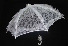 кружевной свадебный зонт