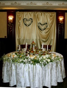 декор зала на свадьбу
