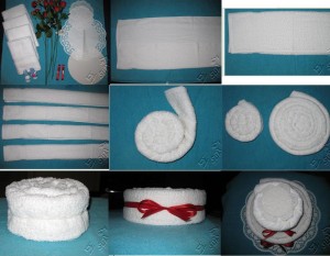 свадебный торт из полотенец